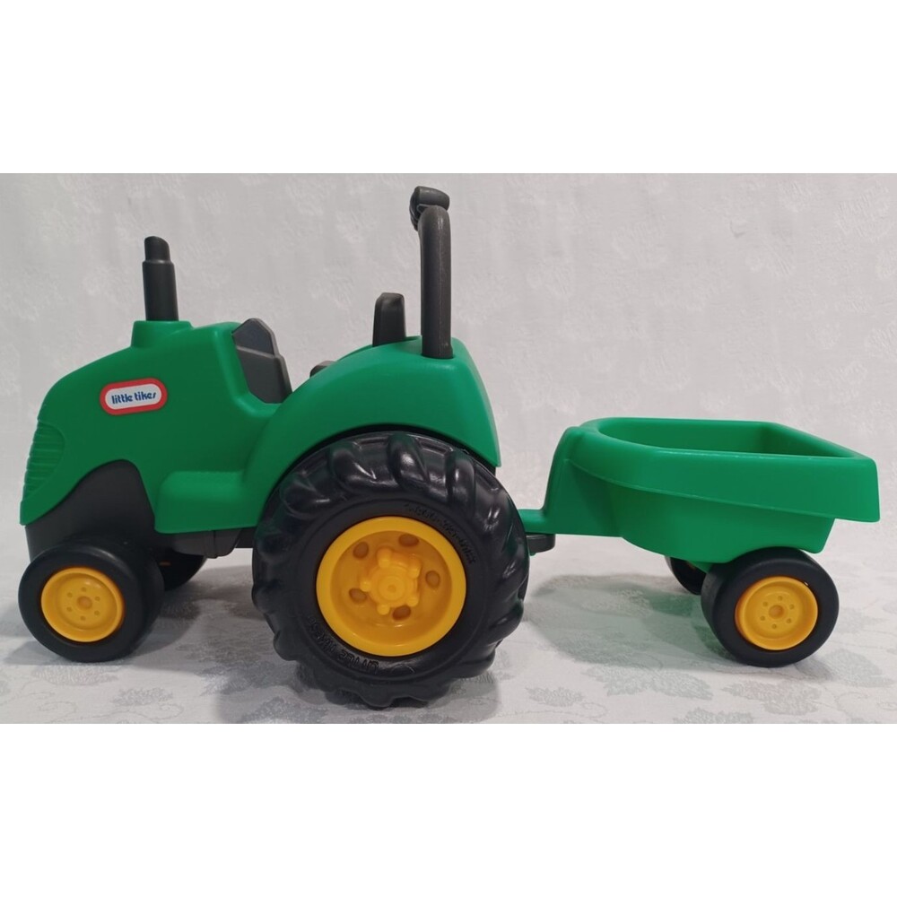 LITTLE TIKES RUGGED RIGGZ FARM HAULER TRACTOR W MATCHING CART #6609